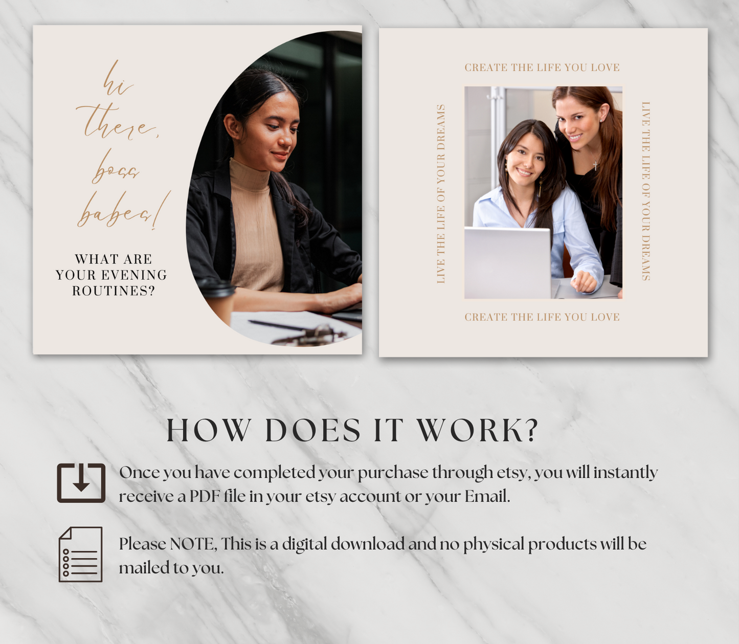 Women Entrepreneur Instagram Post Templates | Editable Canva Social Media Kit | Business & Branding Content