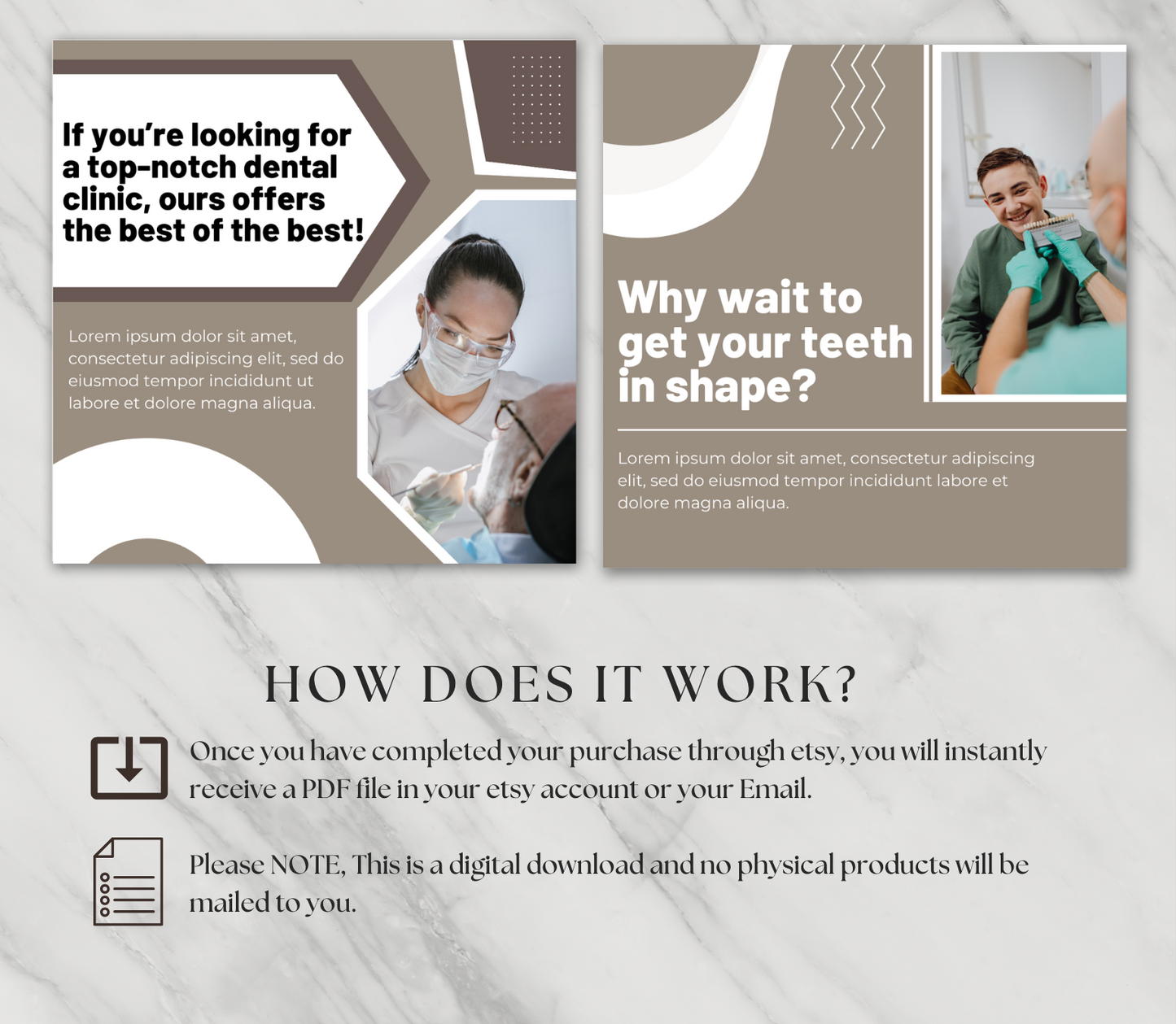 Dental Clinic Instagram Templates | Editable Canva Social Media Kit | Dentist Marketing & Patient Engagement Posts