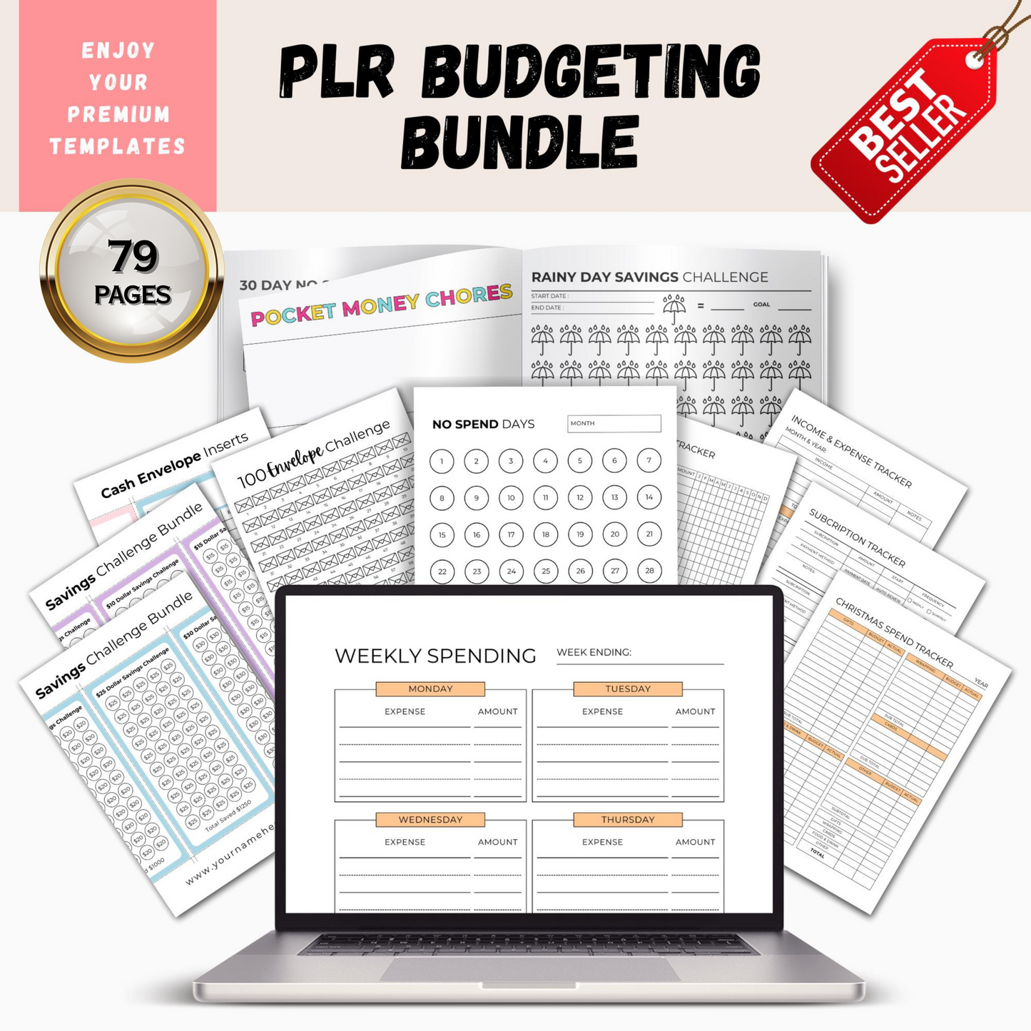 Budgeting & Finance PLR Bundle Templates for Saving, Tracking & Planning