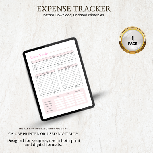 Expense Tracker Notebook, Budget Planner, Financial Journal, Money Organizer, Budgeting Tool