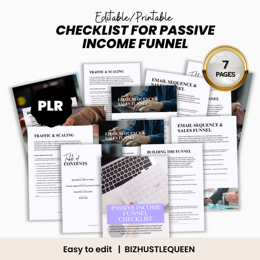Passive Income Funnel Checklist – Step-by-Step Planner for Automated Sales & Digital Marketing