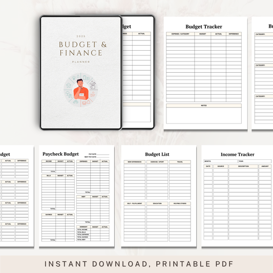 Budget & Finance Planner, Financial Tracker, Expense Organizer, Money Management Journal, Budgeting Gift, Financial Goals Journal Savings