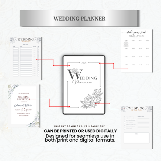 Wedding Planning Book, Bridal Planner, Engagement Organizer, Marriage Guide, Wedding Checklist, Future Mrs. Gift, Wedding Gift