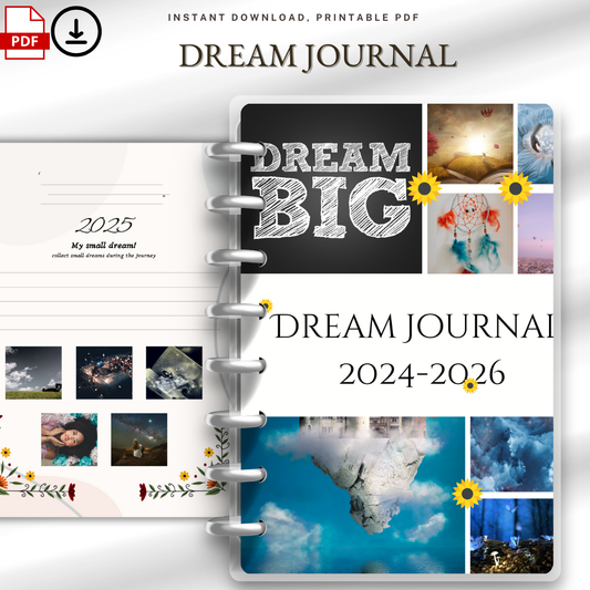 Dream Journal, Botanical Notebook, Inspirational Writing Diary, Gift for Writer, Unique Journal, Night Sky Diary, Astral Writing Gift.