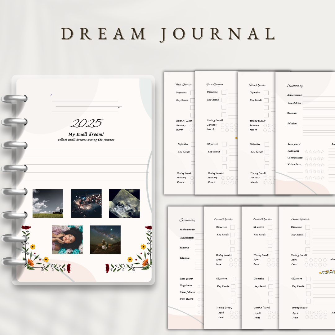 Dream Journal, Botanical Notebook, Inspirational Writing Diary, Gift for Writer, Unique Journal, Night Sky Diary, Astral Writing Gift.