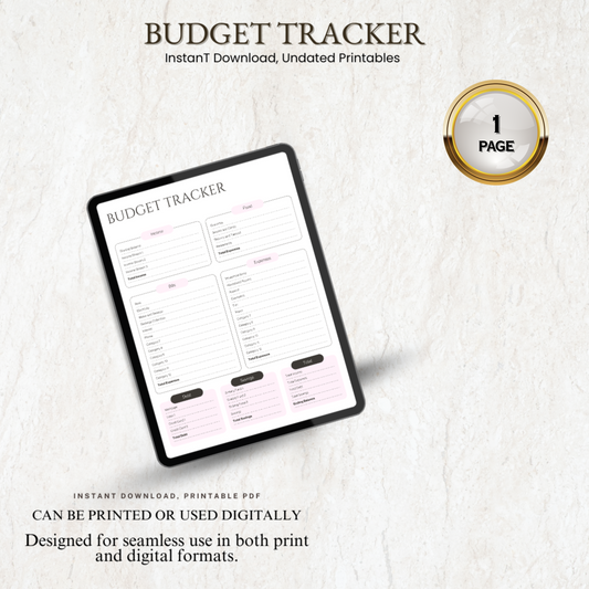 Minimalist Monthly Budget Tracker Organizer, Expense Tracker Notebook, Financial Planner Journal, Money Management, Budgeting Tool