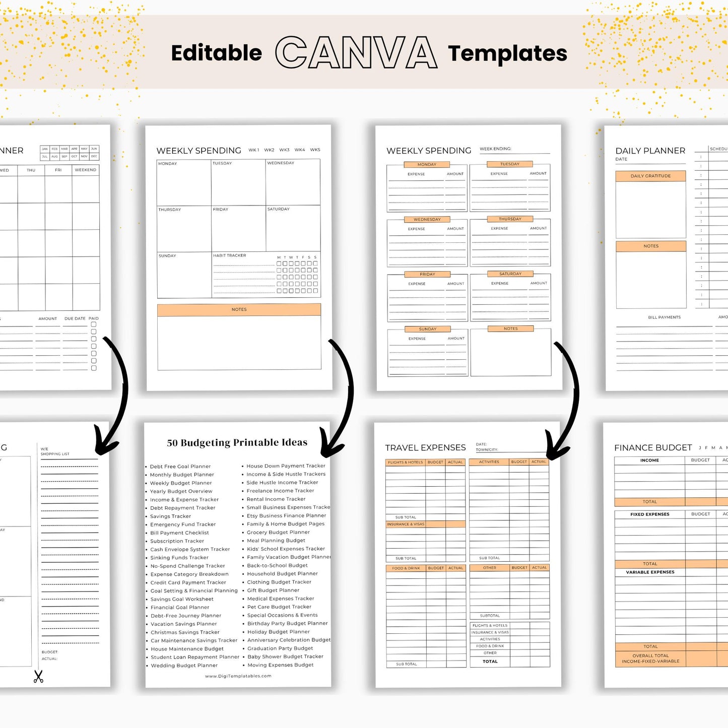 Budgeting & Finance PLR Bundle Templates for Saving, Tracking & Planning