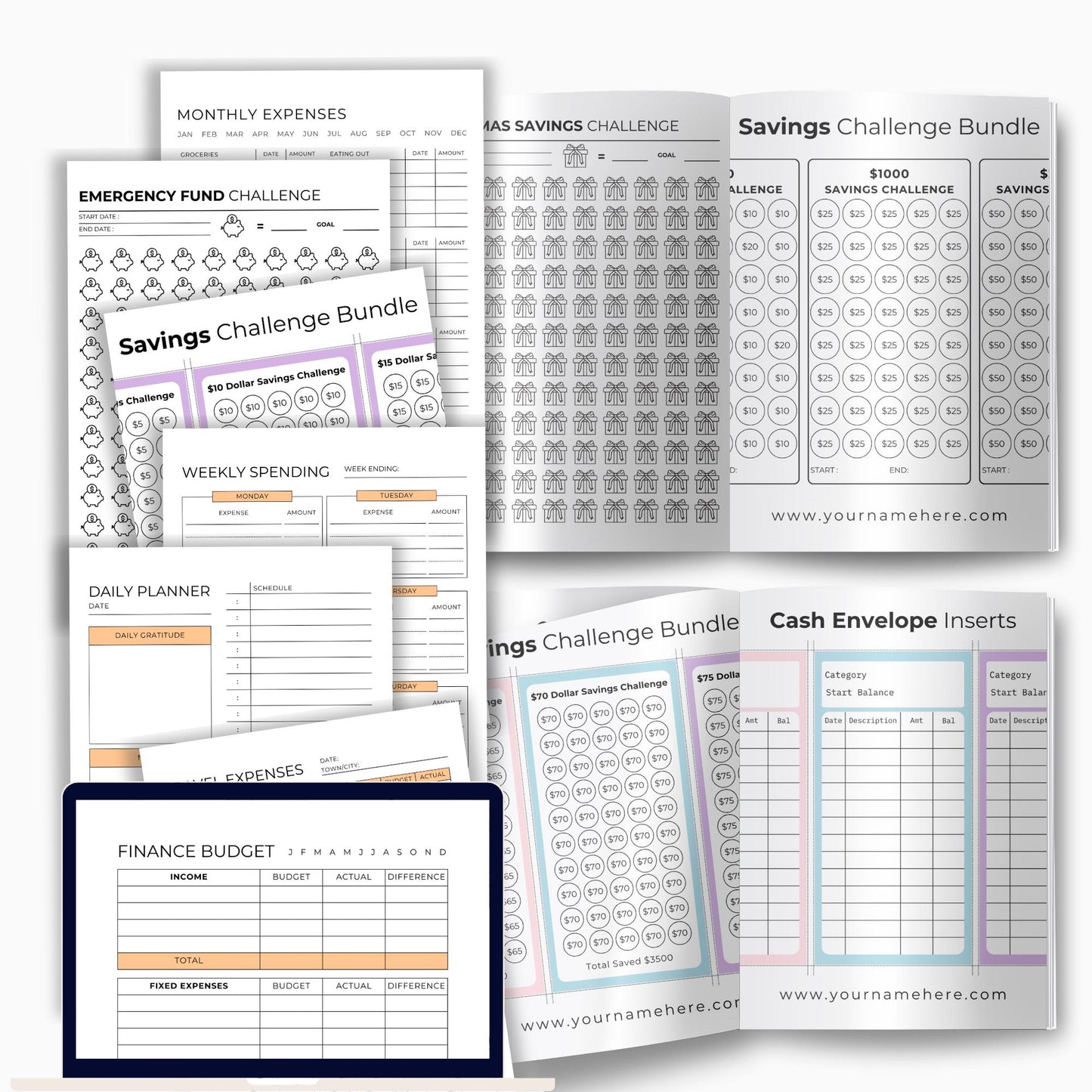 Budgeting & Finance PLR Bundle Templates for Saving, Tracking & Planning