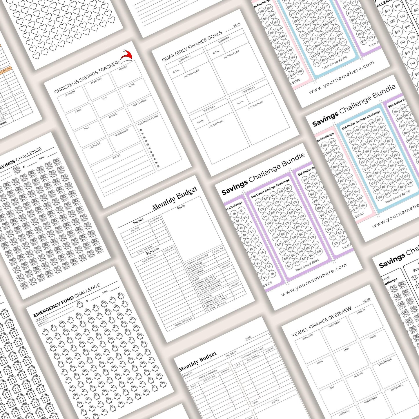 Budgeting & Finance PLR Bundle Templates for Saving, Tracking & Planning